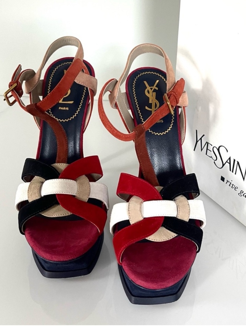 AUTHENTIC YSL TRIBUTE PLATFORM HEELS